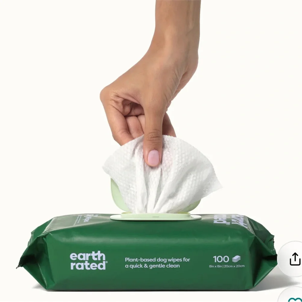 New Earth Rated Extra Thick Lavender Scented Dog Grooming Wipes